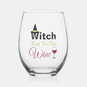 Hexenweg zum Wein Weinglas Ohne Stiel (Vorderseite)