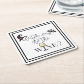 Hexenweg zum Wine Funny Rechteckiger Pappuntersetzer (angewinkelt)