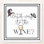 Hexenweg zum Wine Funny Rechteckiger Pappuntersetzer (Vorderseite)