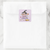 Hexenweg zur Candy Quadratischer Aufkleber (Tasche)