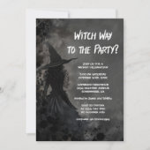 Hexenweg zur Halloween-Einladung im Party Einladung (Vorderseite)