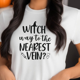 Hexenweg zur nächsten Vene Halloween-Krankenschwes Tri-Blend Shirt