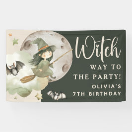 Hexenweg zur Party' Kinder Halloween Geburtstag Banner