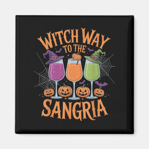 Hexenweg zur Sangria Halloween-Liebe Magnet