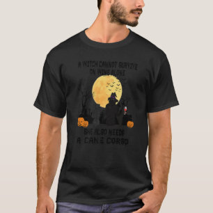 Hexenwein und Cane Corso Hund Mama Halloween Costu T-Shirt