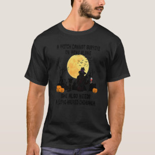 Hexenwein und langhaariger Chihuahua-Hund Hallowee T-Shirt