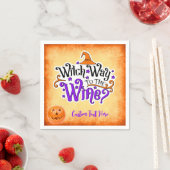 Hexenwein zum sonnigen Halloween Personalisiert Serviette (Beispiel)