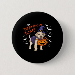Hexenwelpen Halloween-Leckerei Labrador-Welpe Button
