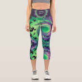 Hexenwirbel: Verzauberung Hochgebranntes Riesenkap Capri Leggings (Vorderseite)