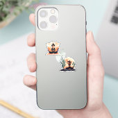 Hexenyoga Aufkleber (Telefon)