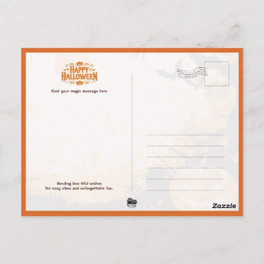 Hexenzauberei im Halloween-Kauldron Postkarte (Rückseite)