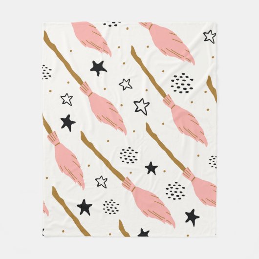 Hexenzauberer-Doodle-Muster Fleecedecke (Vorderseite)