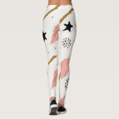 Hexenzauberer-Doodle-Muster Leggings (Rückseite)
