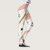 Hexenzauberer-Doodle-Muster Leggings (Rechts)
