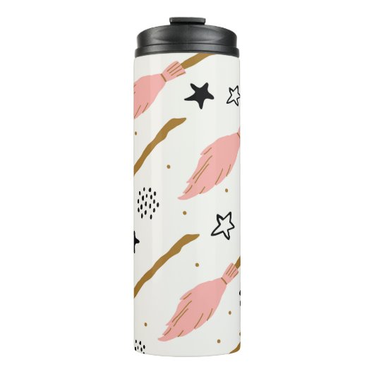 Hexenzauberer-Doodle-Muster Thermosbecher (Vorderseite)