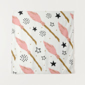 Hexenzauberer-Doodle-Muster Wandteppich (Vorderseite (Horizontal))