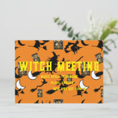 Hexenzauberer Schwarzmeerkatze Einladung (Stehend Vorderseite)