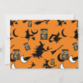 Hexenzauberer Schwarzmeerkatze Einladung (Rückseite)