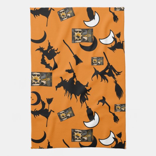 Hexenzauberer Schwarzmeerkatze Geschirrtuch (Vertikal)