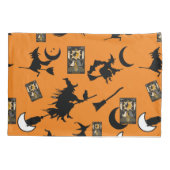 Hexenzauberer Schwarzmeerkatze Kissenbezug (Rückseite-Links)