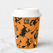 Hexenzauberer Schwarzmeerkatze Pappbecher (Rückseite)