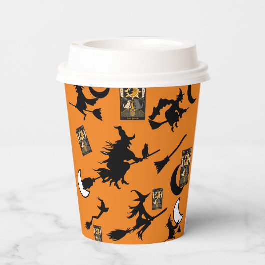 Hexenzauberer Schwarzmeerkatze Pappbecher (Rückseite)