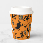 Hexenzauberer Schwarzmeerkatze Pappbecher (Vorderseite)