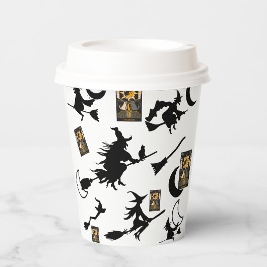 Hexenzauberer Schwarzmeerkatze Pappbecher (Vorderseite)