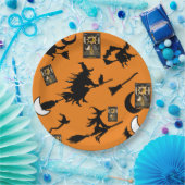 Hexenzauberer Schwarzmeerkatze Pappteller (Party)