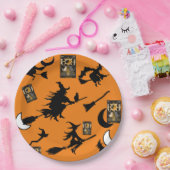 Hexenzauberer Schwarzmeerkatze Pappteller (Party)