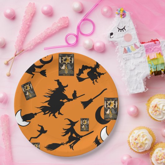 Hexenzauberer Schwarzmeerkatze Pappteller (Party)