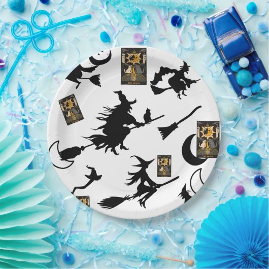 Hexenzauberer Schwarzmeerkatze Pappteller (Party)