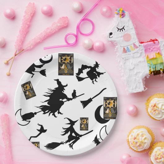 Hexenzauberer Schwarzmeerkatze Pappteller (Party)
