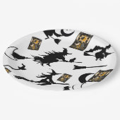 Hexenzauberer Schwarzmeerkatze Pappteller (Schrägansicht)