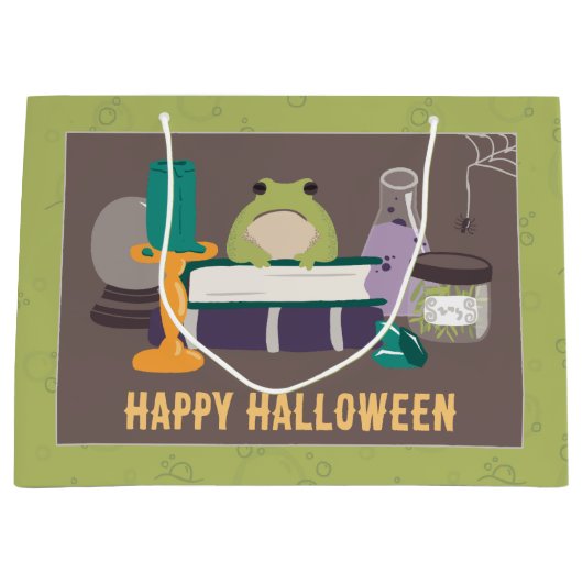 Hexenzauberschuss Halloween Große Geschenktüte (Vorderseite)