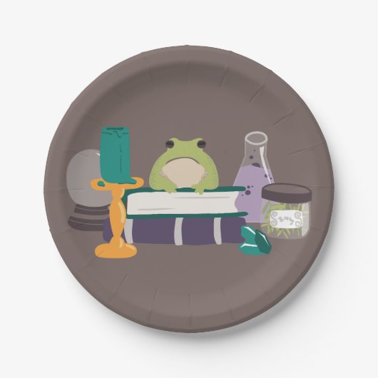 Hexenzauberschuss Halloween Pappteller (Vorderseite)