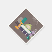 Hexenzauberschuss Halloween Serviette (Ecke)