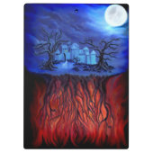 Hexenzeit, zwischen Himmel und Hölle Klemmbrett (Rückseite)