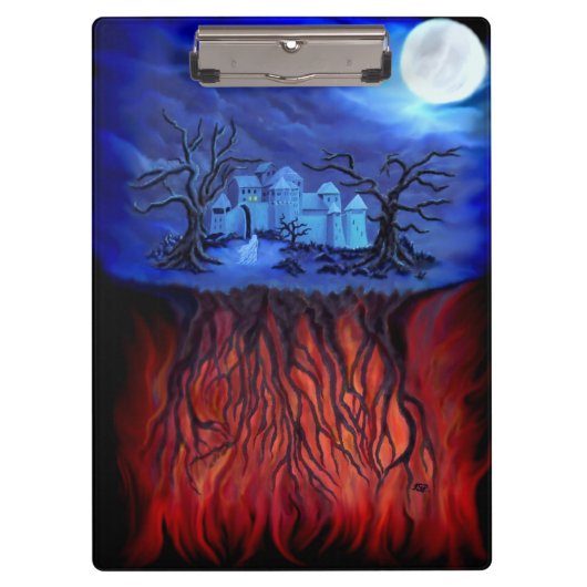 Hexenzeit, zwischen Himmel und Hölle Klemmbrett (Vorderseite)