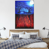 Hexenzeit, zwischen Himmel und Hölle Leinwanddruck (Insitu (Schlafzimmer))