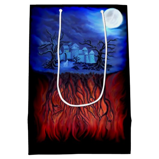 Hexenzeit, zwischen Himmel und Hölle Mittlere Geschenktüte (Rückseite)