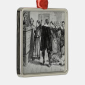 Hexerei an Salem-Dorf Silbernes Ornament (Rechts)
