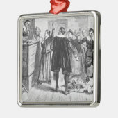 Hexerei an Salem-Dorf Silbernes Ornament (Links)