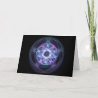 Hexerei-blauer Feuerpentagram-Geburtstag