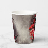 Hexerei | Crescent Moon mit gotischen Rote Rosen Pappbecher (Rechts)