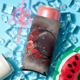 Hexerei | Crescent Moon mit gotischen Rote Rosen Selters Dosenkühler