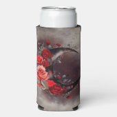 Hexerei | Crescent Moon mit gotischen Rote Rosen Selters Dosenkühler (Seltzer Vorderseite)