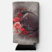 Hexerei | Crescent Moon mit gotischen Rote Rosen Selters Dosenkühler (Rückseite)