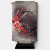 Hexerei | Crescent Moon mit gotischen Rote Rosen Selters Dosenkühler (Vorderseite)