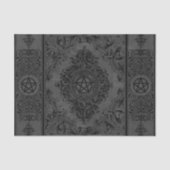 Hexerei Geblüht | Dunkle graue Fantasie-Pentagramm Seidenpapier (Vorderseite)